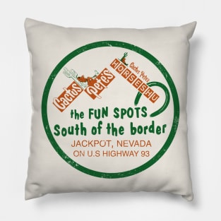 Retro Vintage Cactus Pete's Hotel and Casino Jackpot Pillow