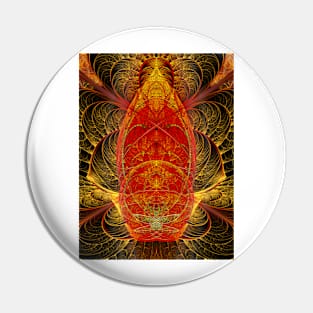 Black Orchid Flame of Inner Beauty Pin