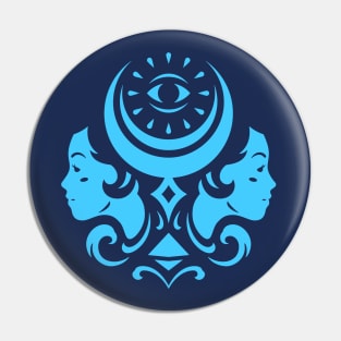 Vintage Gemini Zodiac Symbol // Proud Gemini Horoscope Sign Astrology Pin