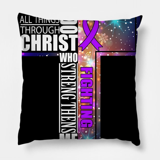 epilepsy Awaneress Support epilepsy Christmas Gifts Pillow by ThePassion99