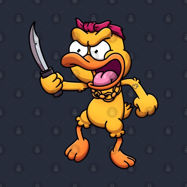 Criminal Duck With Knife by TheMaskedTooner