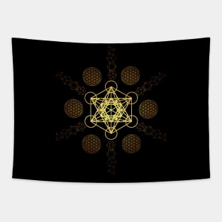 Metatron's Cube Flower of Life Tapestry