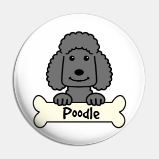 Black Poodle Pin