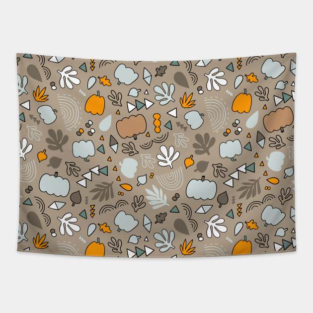 Autumn pumpkins Tapestry by kostolom3000