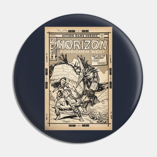 Horizon Forbidden West - Comic cover line art fan art Pin by MarkScicluna