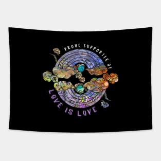 Proud Supporter of Love is Love Rainbows - Fusion Tapestry