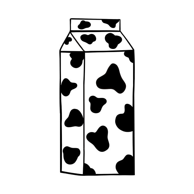 BLACK Cow Spot Milk Carton by SartorisArt1