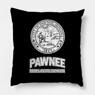 Pawnee Parks and Rec On white Pillow