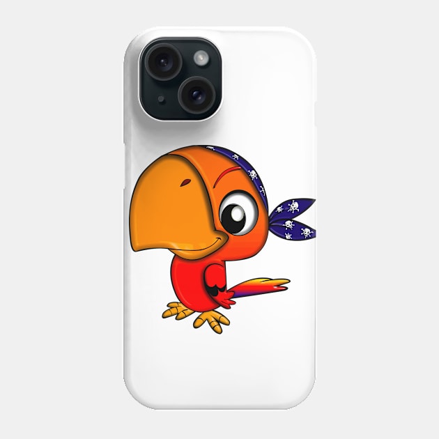 Pirate Parrot Phone Case by  Colorful&Goldie