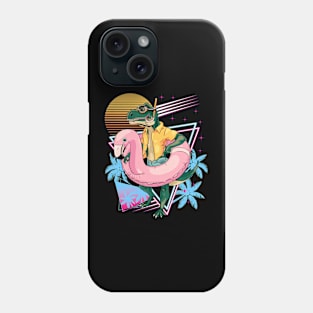 Dinosaur Pool Flamingo Gifts Men Kids Women Funny Dinosaur Phone Case