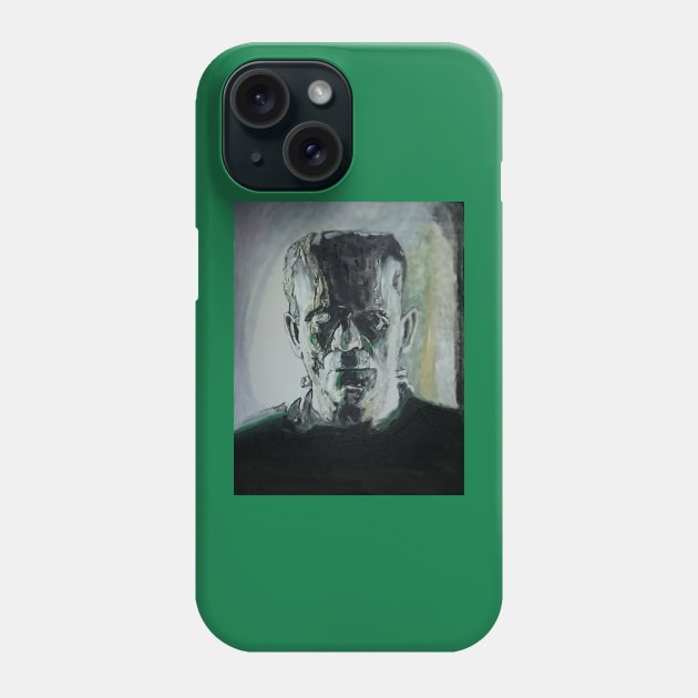 Frankenstein Phone Case by Mike Nesloney Art
