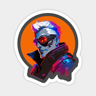 Synthwave Soldier 76 Magnet