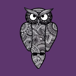 Owl (purple background) T-Shirt