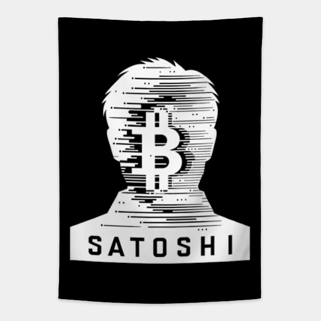 Satoshi Nakamoto Tapestry by Neon Galaxia