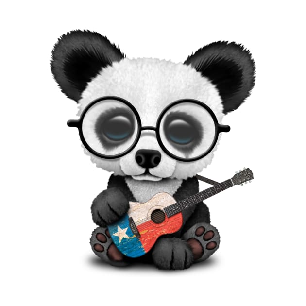 Baby Panda Playing Texas Flag Guitar by jeffbartels