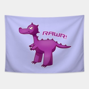 Purple T-Rex Tapestry