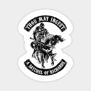 Thou May Ingest a Satchel of Richards Sticker Funny Sarcastic Magnet