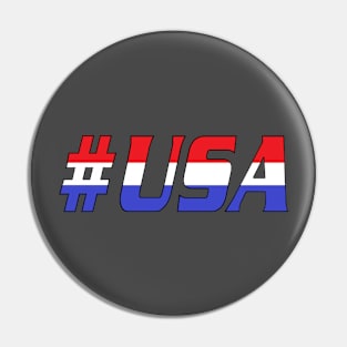 Hashtag USA Novelty Pin