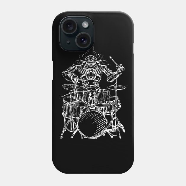 SEEMBO Samurai Playing Drums Drummer Musician Drumming Band Phone Case by SEEMBO