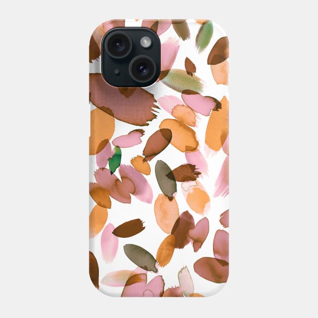 Pocket - WATERCOLOR PETAL STAINS ORANGE Phone Case by ninoladesign