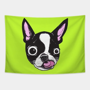 Boston Terrier Face Tapestry