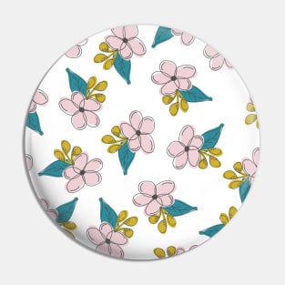 Funky Pink Floral Pin