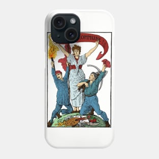 Vive La Commune Walter Crane Recolored - Historical, Paris Commune, Socialist, Leftist Phone Case