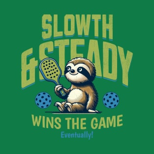 Slowth And Steady Funny Sloth Tee T-Shirt