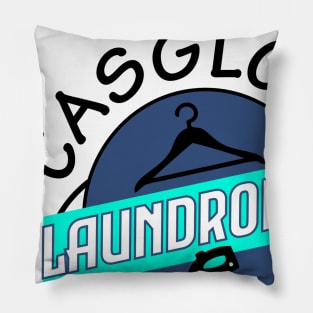 Casglow Laundromat Tshirt Pillow