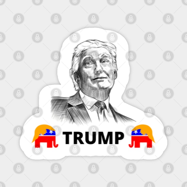 TRUMP FOR AMERICA PRESIDENT Magnet by Rebelion