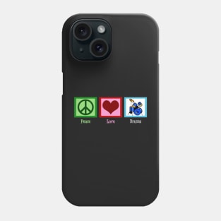 Peace Love Drums Cute Drummer Phone Case