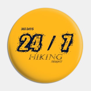 Trekking and Hiking fun adventure Pin