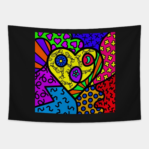 Sperduto Love Heart #3 - third in a series of 4 hearts Tapestry by JossSperdutoArt