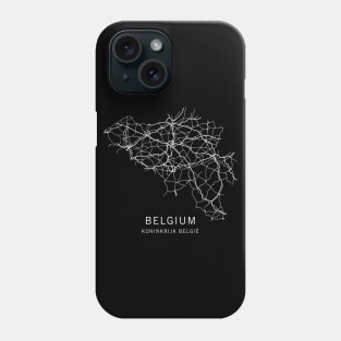 Belgium Road Map Phone Case