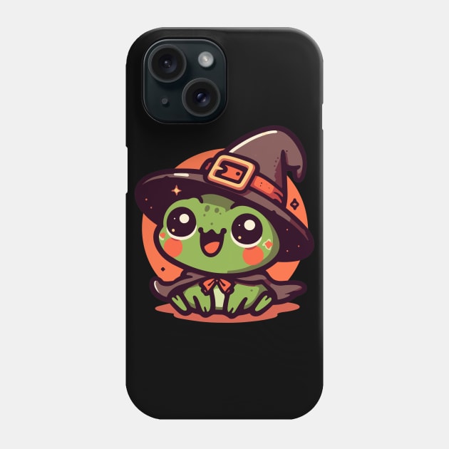 Kawaii witchy frog Phone Case by TomFrontierArt