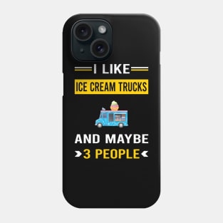 3 People Ice Cream Truck Trucks Phone Case