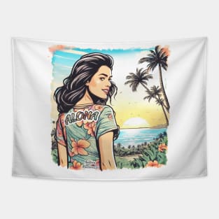 Aloha Girl Tapestry