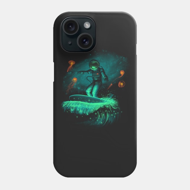 Space Surfer Phone Case by Vincent Trinidad Art