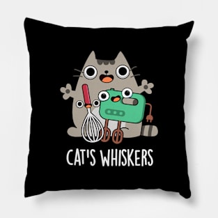 Cat's Whiskers Funny Baking Pun Pillow