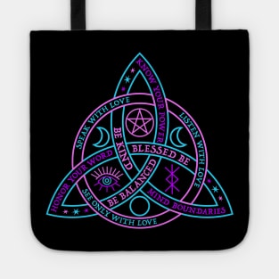 Celtic Knot purple pink and blue Tote