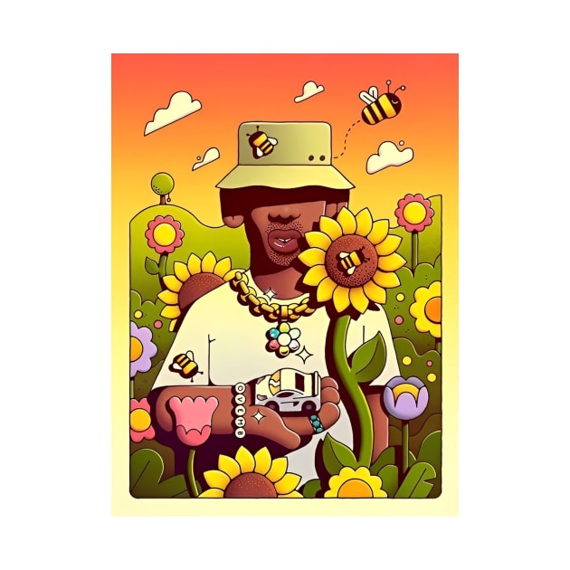 Flower Boy and Bee by tinaschoen