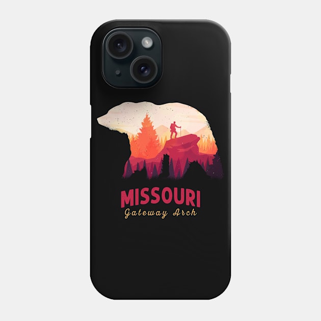 Vintage Gateway Arch National Park Missouri Phone Case by Bullenbeisser.clothes