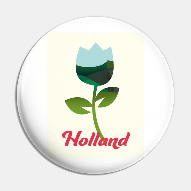 Holland Tulip Vacation art Pin by nickemporium1