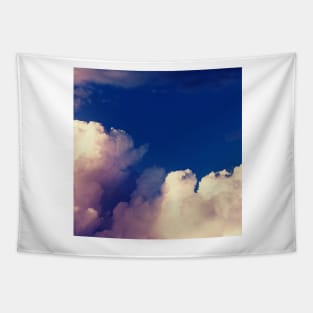 Blue Sky, Clouded Sky Scene, Vintage Wall Art, Cloudy Sky Landscape, Sunny Sky Tapestry