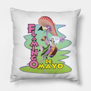 Flamingo De Mayo Pillow