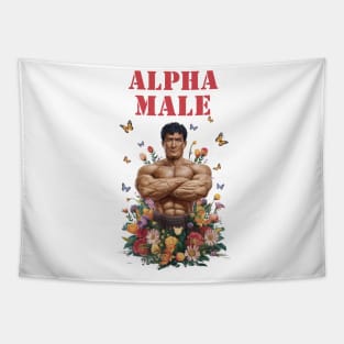 Alpha Male Funny South Asian Gift Fathers Day Gay Man LGBT Pride Tapestry