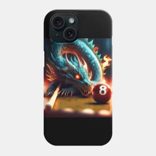 Fire Dragon Playing Pool Phone Case