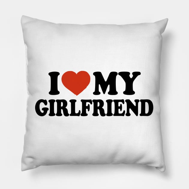 I Love My Girlfriend Pillow by Saulene