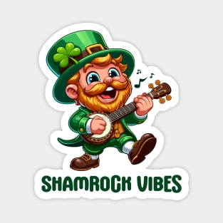 Shamrock Vibes Shirt - Music Lover - St Patrick's Day Magnet
