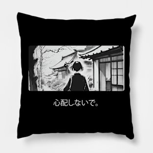 Black and White style japan culture Pillow